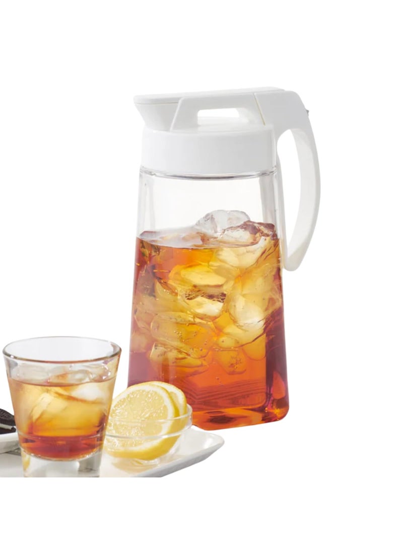 Lustroware LUSTROWARE QuickServe Airtight Pitcher 17qt 54oz  BPAFree HeatResistant SAN Plastic One Touch Lid Fridge Door Friendly SpaceSaving Design Made in Japan 
