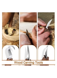 Y&D 7-in-1 Wood Carving Kit, Tools Set with Hook Knife Whittling Chip Woodworking Gloves Sharpener Tool Package for Beginners  - Image 2