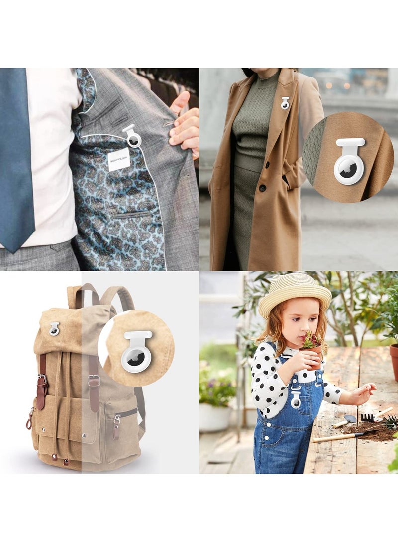 كاست ويف حامل مع دبوس بروش لعلامة AirTag ، حافظة مخفية لملابس AirTag ، مناسبة للأطفال وكبار السن ، بديل أفضل لملحقات AirTag من قلادة ، سوار معصم ، ساعة (عبوتان) - Image 3