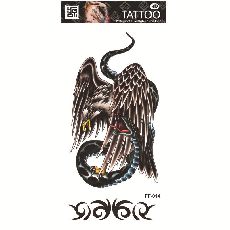 Yuanhua Waterproof Tattoo Stickers Manufacturers Wolf Head Totem Arabic Text Tattoo Stickers Supply - Image 1
