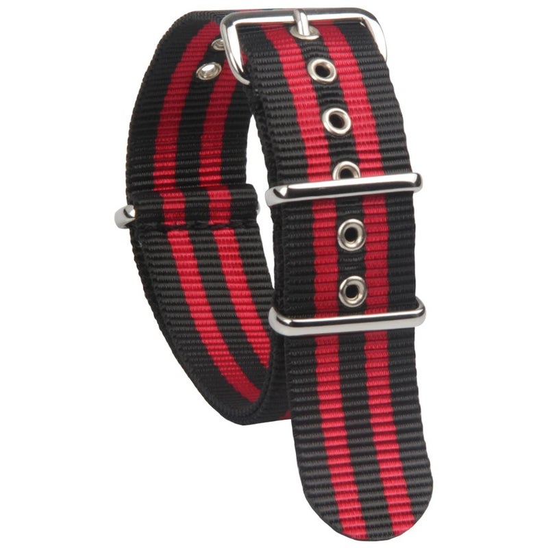 Bluejw Replacement Nylon Watch Band for Men and Women – 20mm / 22mm Stripe Strap with Stainless Steel Buckle, Durable & Comfortable Watch Bracelet - Image 4