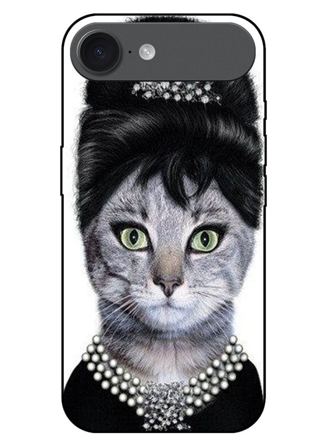 EYE CATCH Printed Protective Case Cover For Apple iPhone 17 AIR  -  Audrey Hepburn Cat