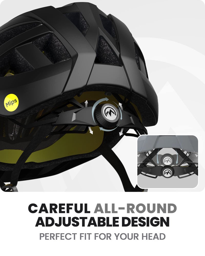 OutdoorMaster MIPS Adult Recreational Cycling Helmet - Carbon Black,M - Image 5