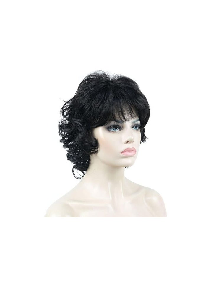 Generic Synthetic Hair Wig Short Wavy Black Color - Image 1