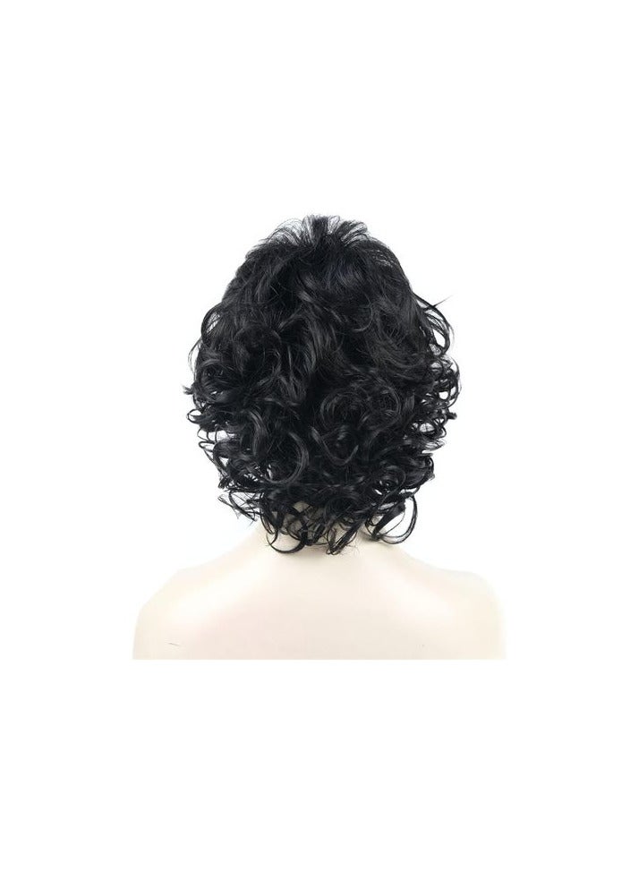 Generic Synthetic Hair Wig Short Wavy Black Color - Image 2
