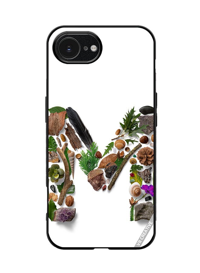 VR CREATIVE Protective Case Cover For Apple iPhone 16e Alphabet M Design Multicolour