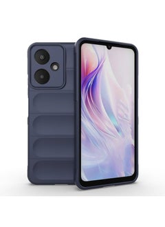 HuHa Case Cover For Xiaomi Redmi 13C 5G Magic Shield TPU + Flannel Phone Case Dark Blue 