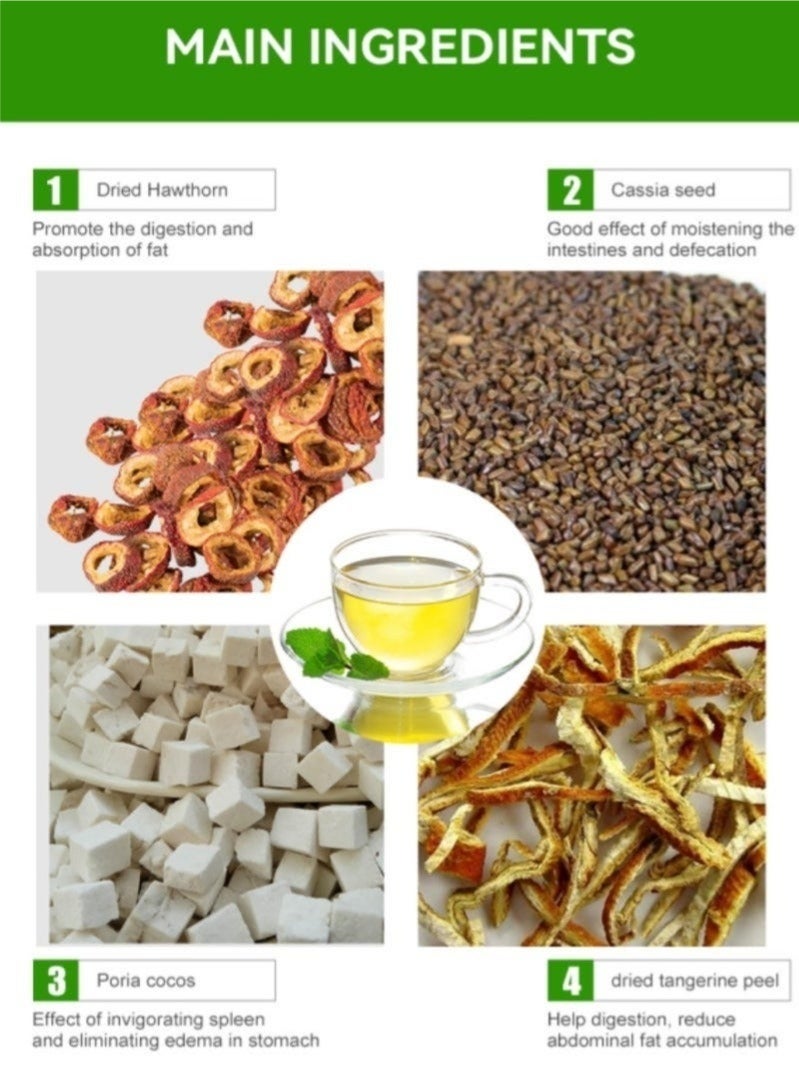 شاي ذكي شاي عضوي لتخفيف الوزن لمدة 28 يومًا: يعزز هضم الدهون وامتصاصها، ويساعد على حركة الأمعاء، ويدعم صحة المعدة، ويساعد على الهضم، ويقلل من تراكم الدهون في البطن - Image 2