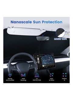 Y&D Windshield Sunshades for Tesla 3/Y- Folding Front&Side Mesh Window 240T Sun Shade UV Rays Protector Heat Block Visor Cover Model 3 Y 2016-2023 Car Interior Accessories  - Image 5
