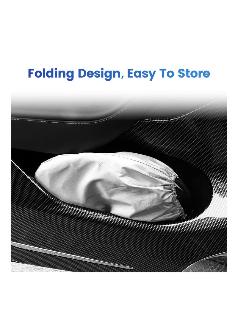 Y&D - Windshield Sunshades for Tesla 3/Y- Folding Front&Side Mesh Window 240T Sun Shade UV Rays Protector Heat Block Visor Cover Model 3 Y 2016-2023 Car Interior Accessories - Image 1