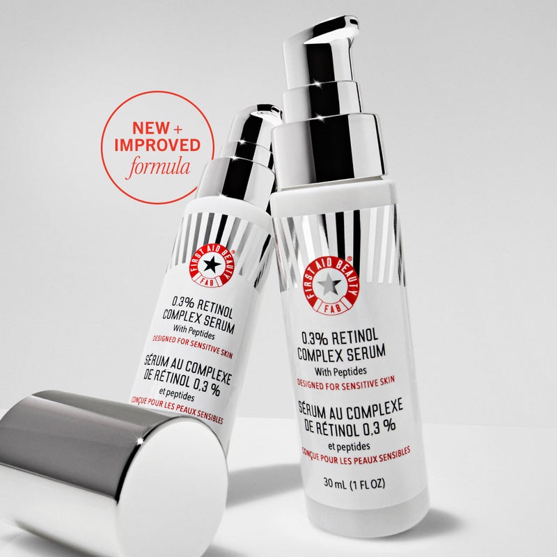 First Aid Beauty - 0.3% Retinol Complex Serum with Peptides, Designed for Sensitive Skin, Helps Visibly Improve Lines and Wrinkles with Less Irritation than Traditional Retinol, Non-Comedogenic, 1 oz - Image 2