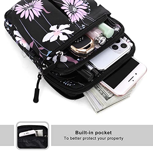 KAMO Multifunction Phone Waist Bag - One Shoulder Diagonal Cross Smart Case - Triple Zip Hipster Crossbody Purse for Women & Men - Outdoor - Image 4