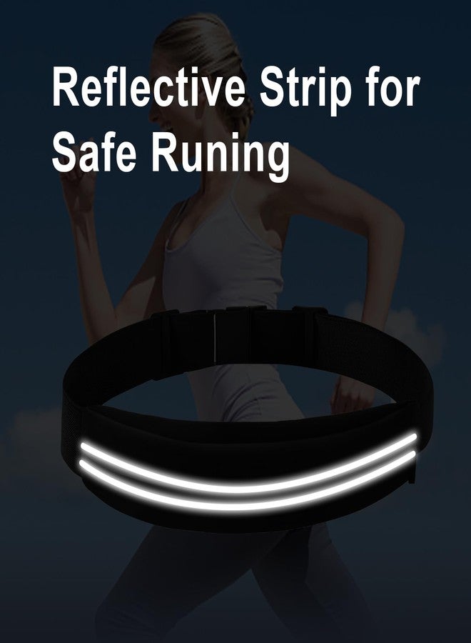 JUCURRI Slim Running Belt for Women and Men, Waterproof Phone Holder for Running, Reflective Waist Pack for Storing Runner’s Essentials Safely, Runner’s Fanny Pack, Money Belt Fits Most Phones (Light Black) - Image 5