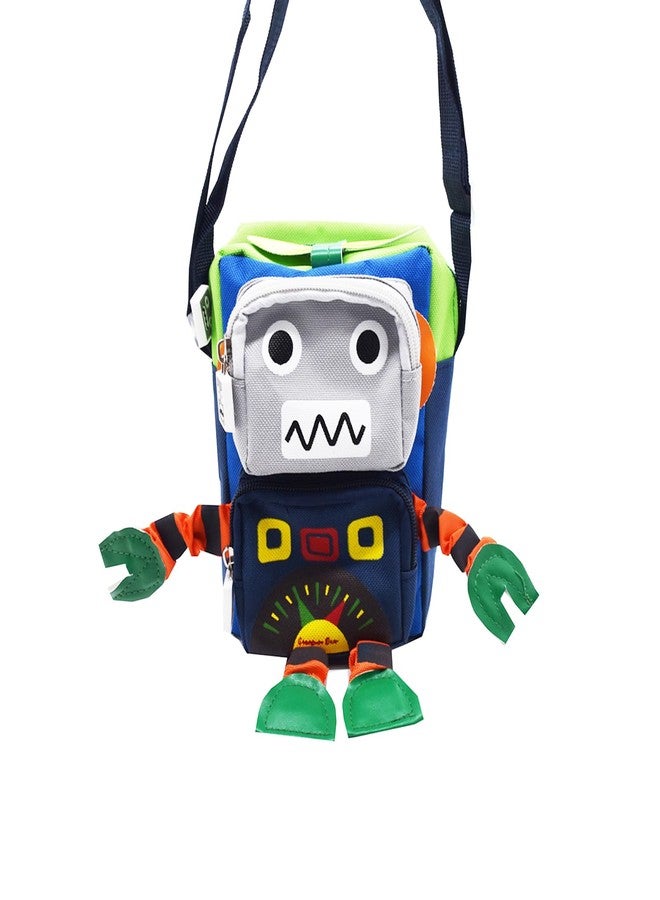 Ralcosuss Cute Robot Little Girls Boys Purse Nylon Crossbody Bag Shoulder Handbag Wallet for Kids Toddlers - Image 3