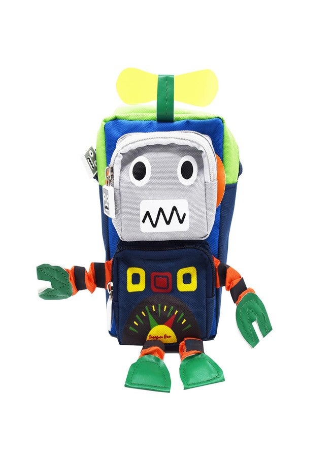 Ralcosuss Cute Robot Little Girls Boys Purse Nylon Crossbody Bag Shoulder Handbag Wallet for Kids Toddlers - Image 1