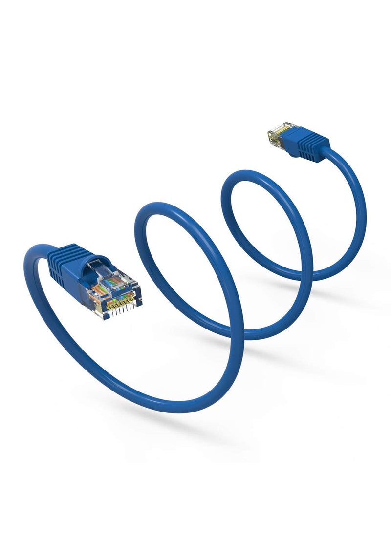iMBAPrice iMBAPrice UL Listed 05 Feet 6 inch Cat6 Ethernet Network Patch Cable LAN UTP RJ45 Internet Cat 6 Cable 10 Pack Blue Compatible with Personal Computer  - Image 5