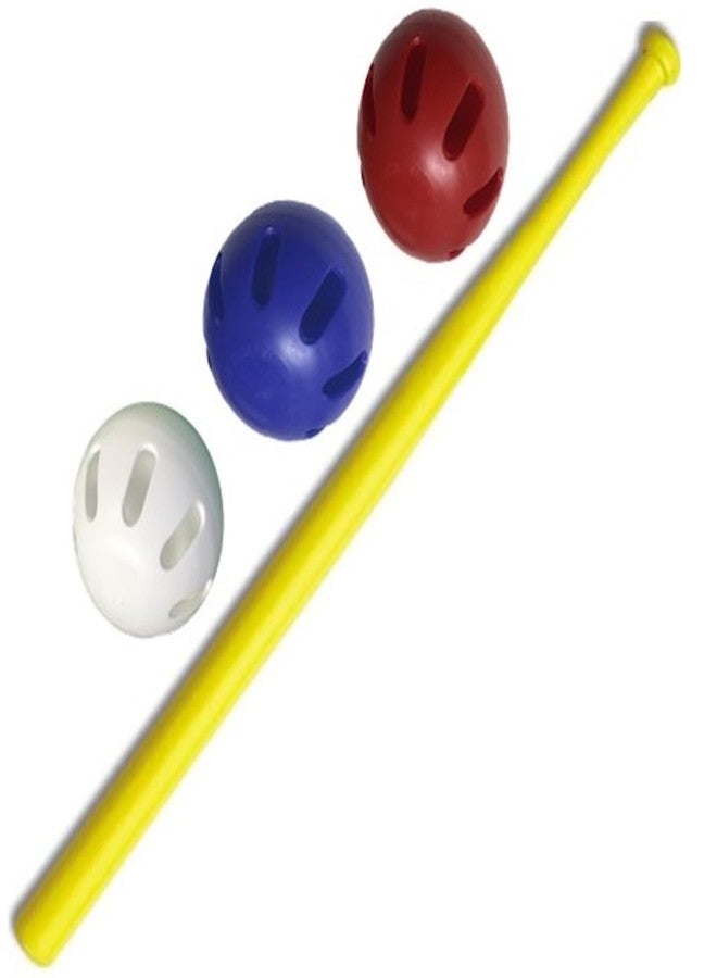 Wiffle Ball USA Set with 32 Inch Plastic Bat - Patriotic Red, White and Blue 4 Pack for Backyard Fun with Kids and Adults - American Made Wiffle Bat and Ball Set - Image 1