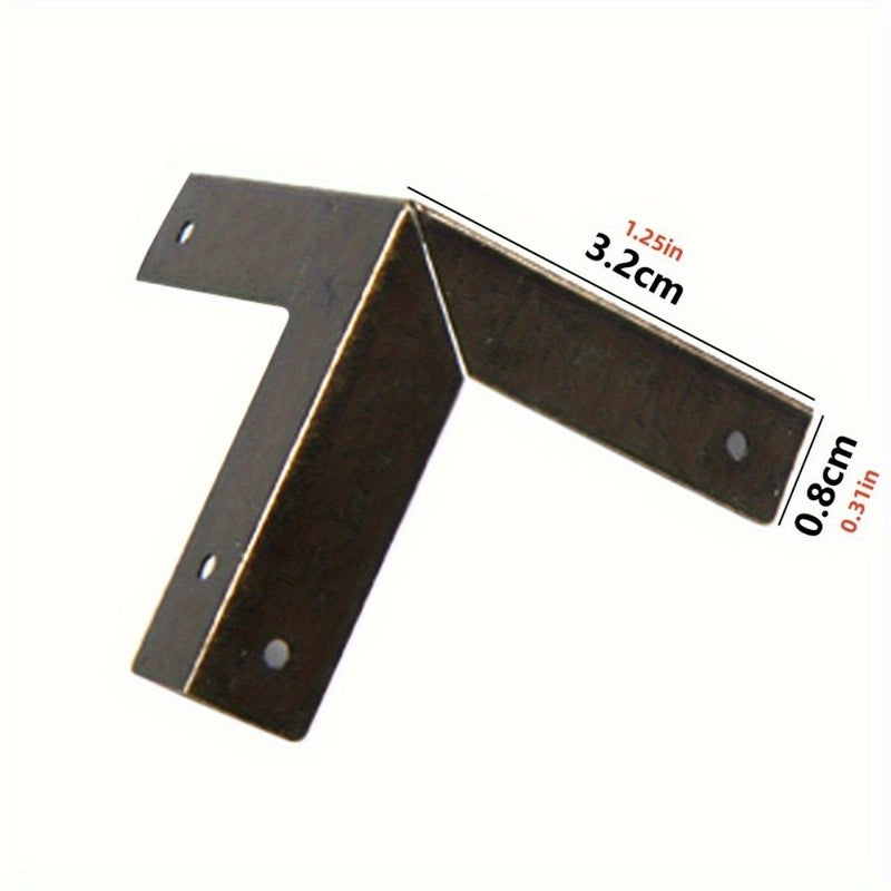 Black 8pcs Vintage Metal Corner Protectors For Wooden Boxes Wine Container Furniture Hardware Shield - Image 3