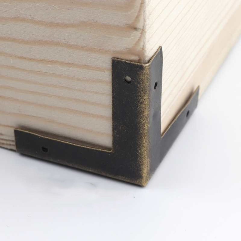 Black 8pcs Vintage Metal Corner Protectors For Wooden Boxes Wine Container Furniture Hardware Shield - Image 4