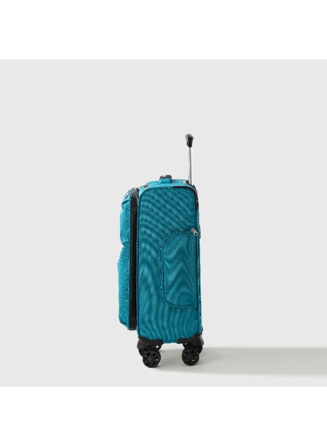 LIGHTGO 6947 cabin size Suitcase carry on Suitcase soft spinner luggage 20inch with TSA lock waterproof zipper travel case Turquoise color ultra-light case - Image 4