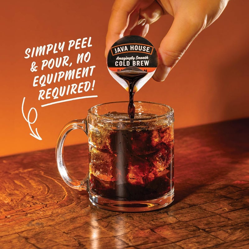 Java House Amazingly Smooth Cold Brew Coffee Concentrate - Sumatran Dark Roast Liquid Pods (6 Count) - Image 4