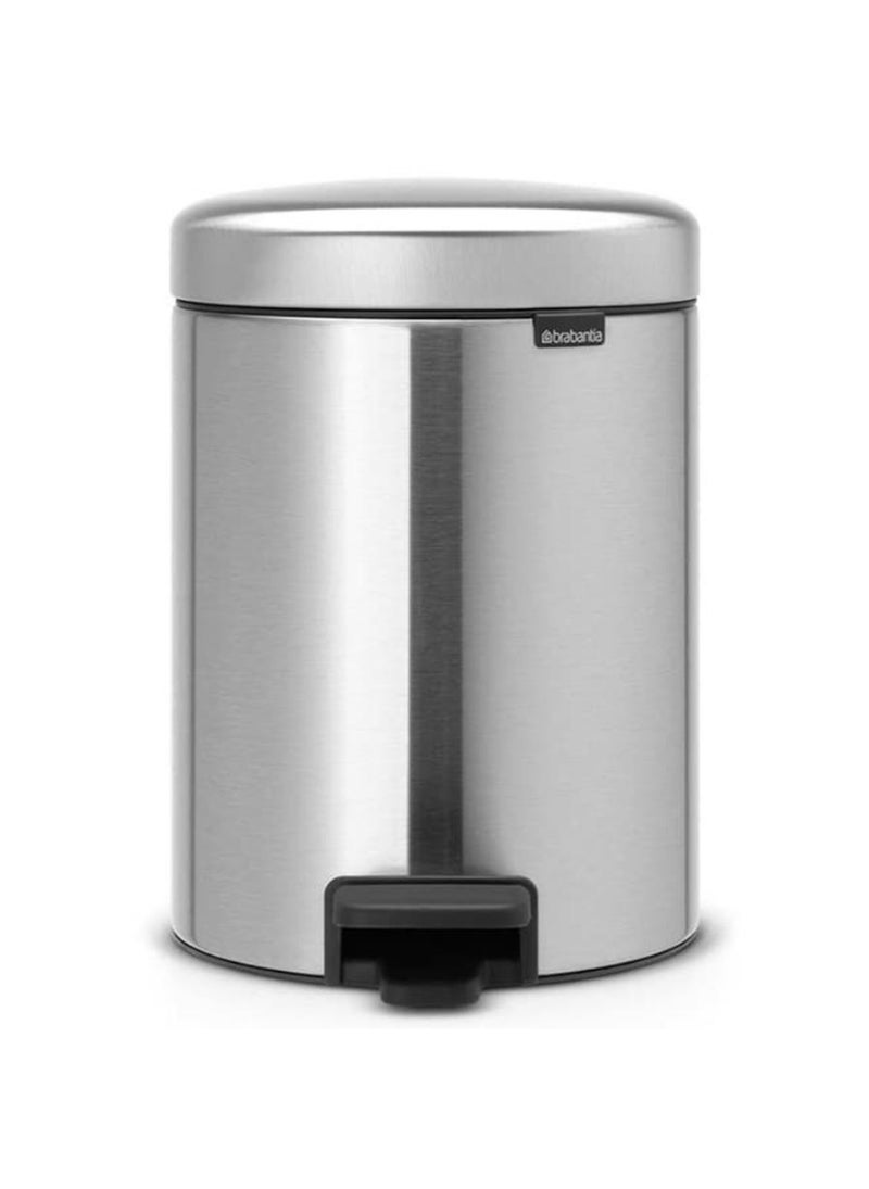NewIcon Pedal Bin 5 L Matt Steel