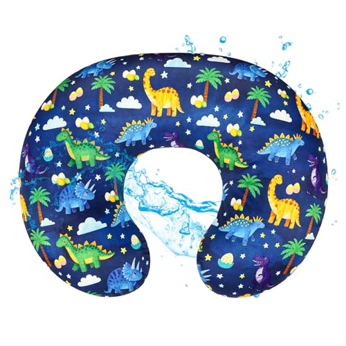 Hooyax Baby Waterproof Nursing Pillow Cover Stretchy Nursing Covers for Breastfeeding Pillows Adorable Infant Feeding Pillow Slipcover for Baby Boy and Girls Dinosaur - Image 1