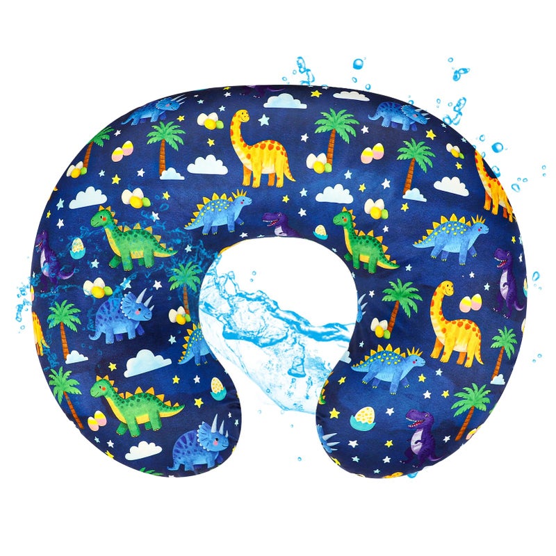 Hooyax Baby Waterproof Nursing Pillow Cover Stretchy Nursing Covers for Breastfeeding Pillows Adorable Infant Feeding Pillow Slipcover for Baby Boy and Girls Dinosaur - Image 3