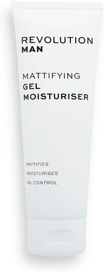 Revolution Man Mattifying Gel Moisturiser Lightweight Gel Formula Reduces Pores Prevents Breakouts Contains Hyaluronic Acid Niacinamide 75ml - Image 2