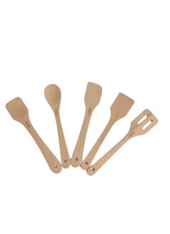 SAS Long Handle Beech Wood Cooking Tools - Set Of 5 Pieces -(30Cm)  - Image 1