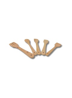SAS Long Handle Beech Wood Cooking Tools - Set Of 5 Pieces -(30Cm)  - Image 4