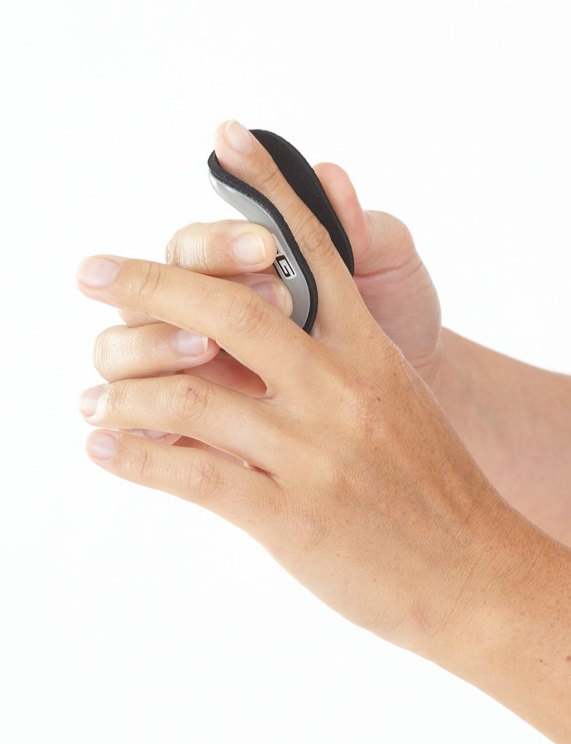 Neo-G Neo G Finger Splint, Easy-Fit - Support For Trigger Finger, Mallet Finger, Baseball Finger, Strain, Sprains, Broken Fingers, Basketball - Patented Design - Class 1 Medical Device - Large - Grey  - Image 1