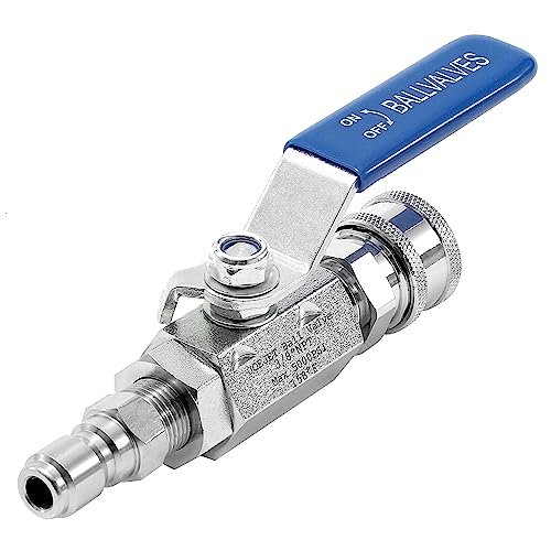 JOEJET High Pressure Washer Ball Valve Kit, 3/8" Quick Connect Ball Valve for Power Washer Hose, 5000 PSI - Image 1