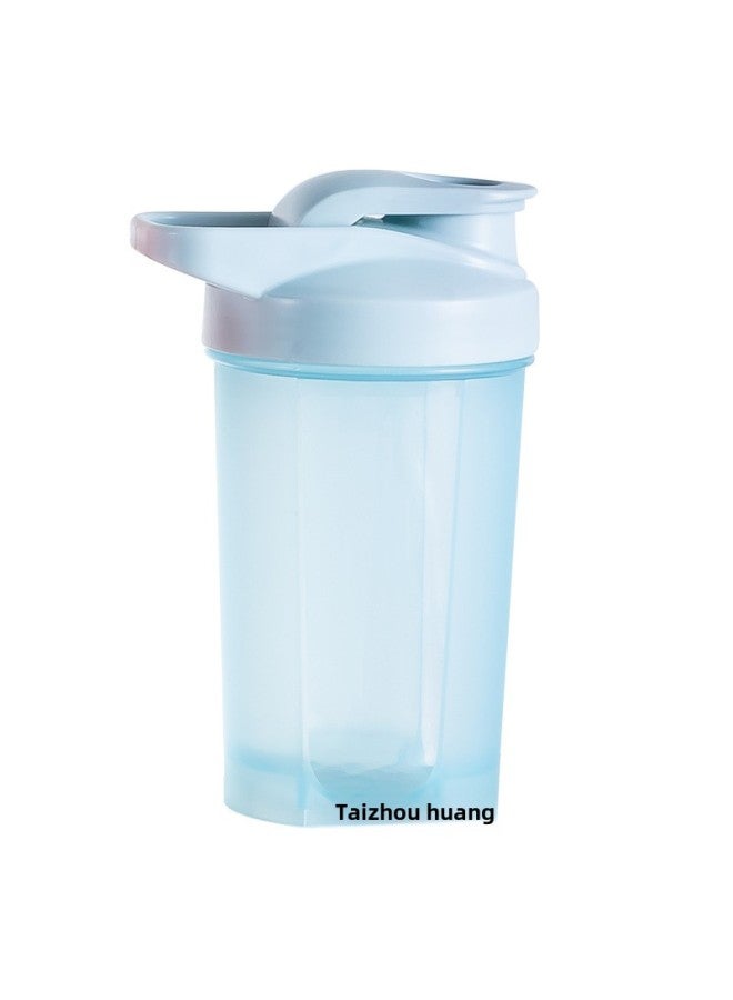 Portable 500ml Fitness Shake Cup Protein Powder Milkshake PP Plastic Cup Creative Logo With Scale-Color:Purple-Capacity:501-600ml  - Image 3