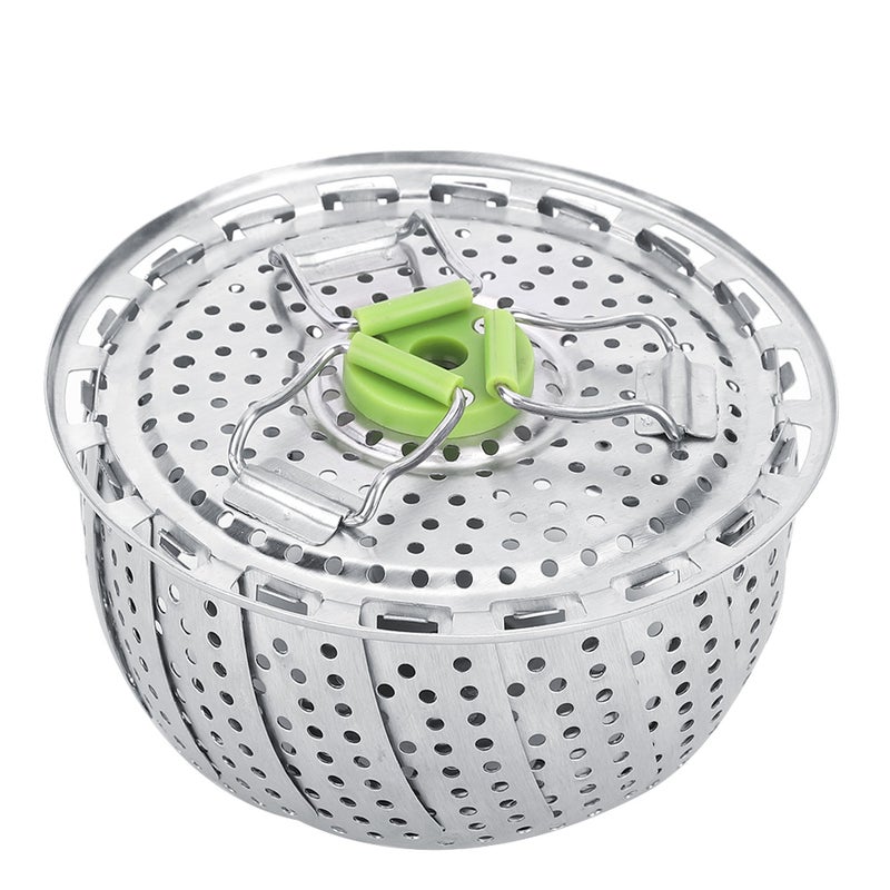 Stainless Steel Folding Mesh Dish Fruit Vegetable Steamer Basket Kitchen Cooking Tool - Image 4