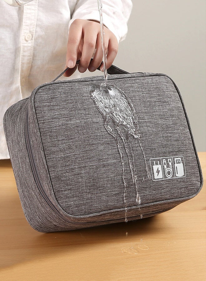 Double-layer digital storage bag with large capacity and multiple compartments for versatile organisation - Image 5