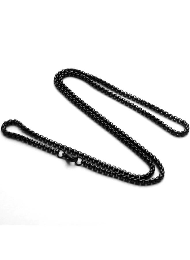 Stainless Steel Square Pearl Necklace Titanium Steel Jewelry Chain Women's All-match Chain Diy Accessories European And American Men 