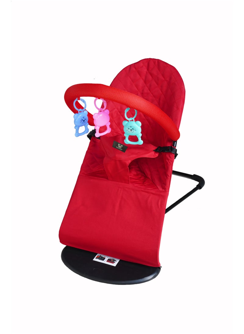 Kikibebe Kikibebe 3-Stage Baby Bouncer/ Recliner Seat Red  - Image 1