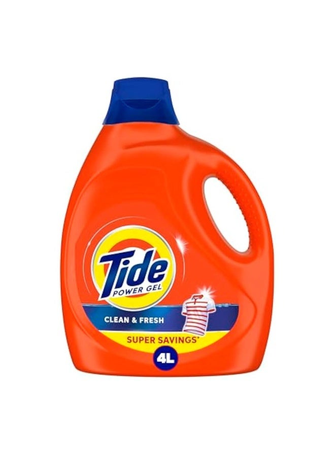 Tide مسحوق غسيل سائل تايد نظيف ومنعش، 4 لتر (قد يختلف التعبئة)