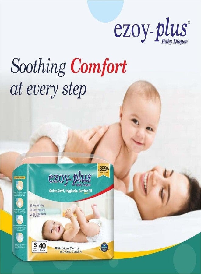 Ezoyplus Extra Soft Baby Diaper Small Size| 4-8 kg, Dryfeel Comfort & Odour Control(S, 200, count) - Image 2