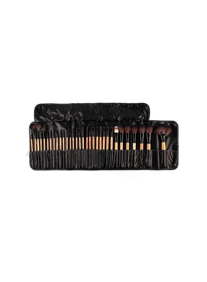Loquat 32-Piece Makeup Bursh Set Brown