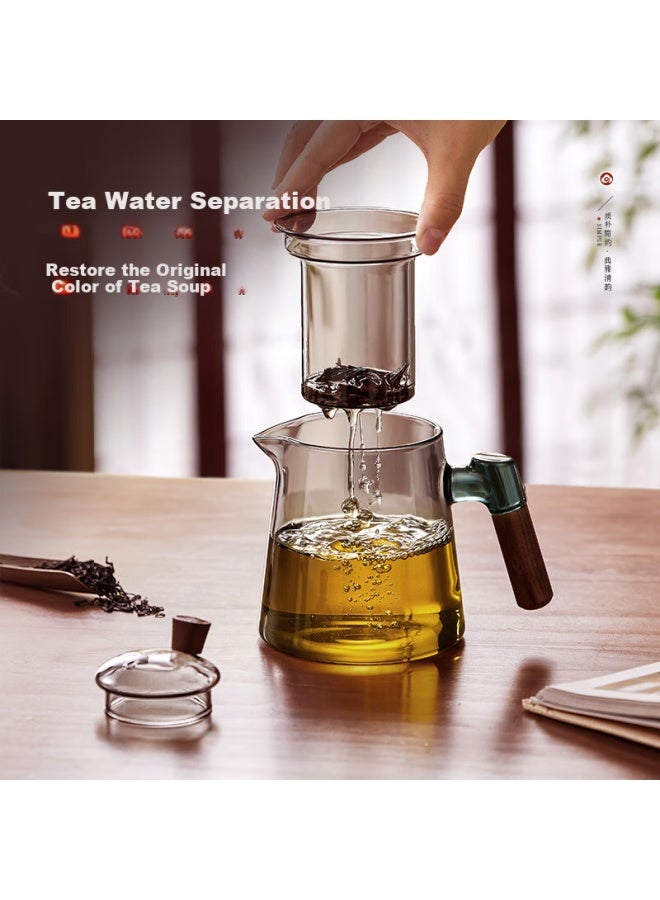 Yihutea Glass Tea Pot Set With Teacups And Tray, New Personal Office Tea Set For One Perso - Image 3