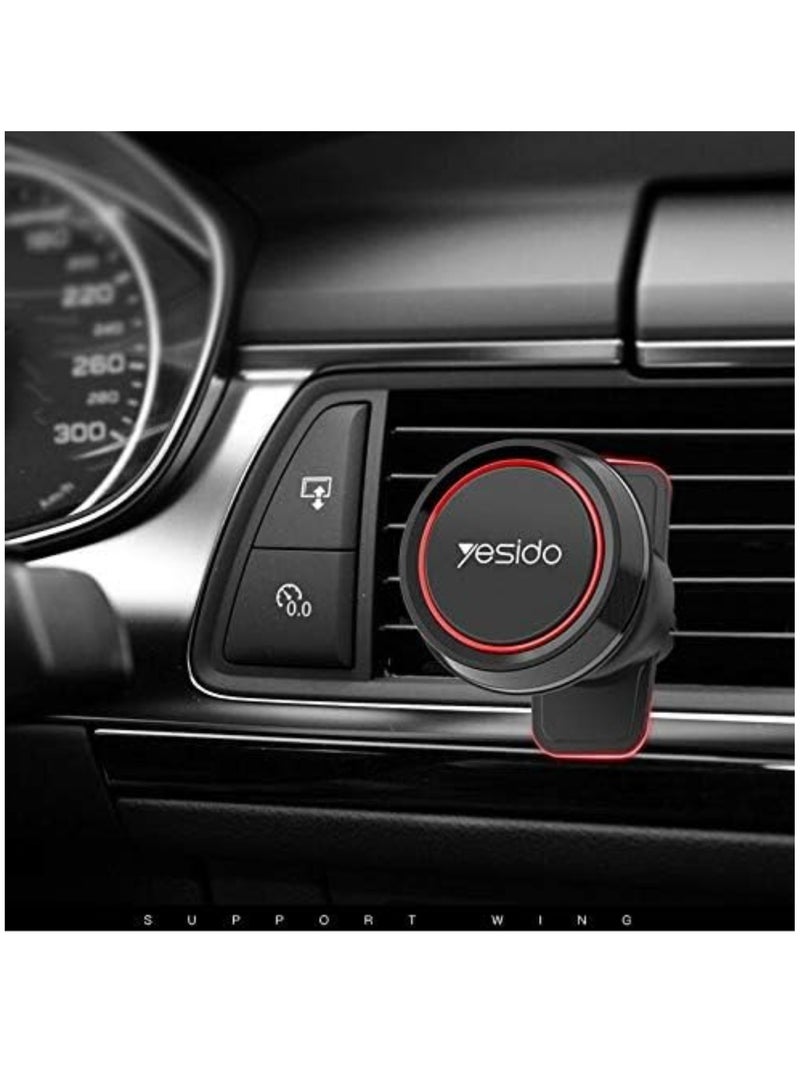 ELTRAZONE Mobile Magnetic Car Holder Black, 360 Degree Magnetic Mount Air Vent Cradle Compatible with iPhone 12 mini/12/12 pro, Samsung Galaxy S21/20 or Note Ultra, Huawei and more - Image 3