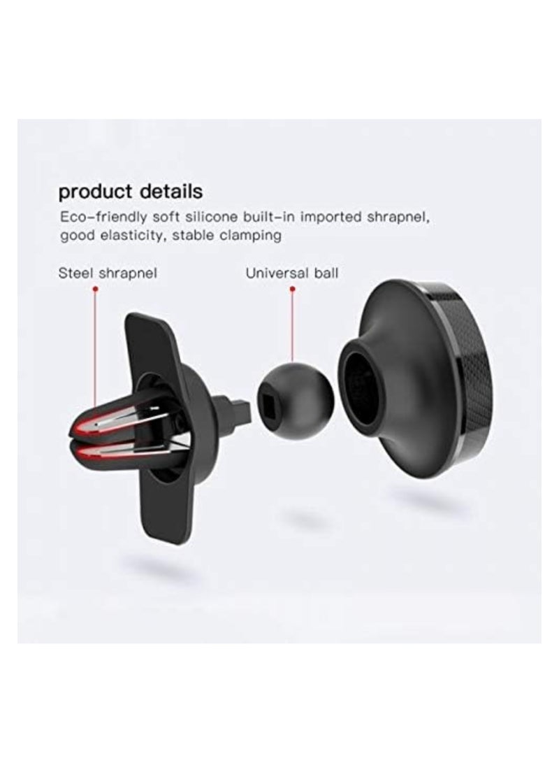 ELTRAZONE Mobile Magnetic Car Holder Black, 360 Degree Magnetic Mount Air Vent Cradle Compatible with iPhone 12 mini/12/12 pro, Samsung Galaxy S21/20 or Note Ultra, Huawei and more - Image 4