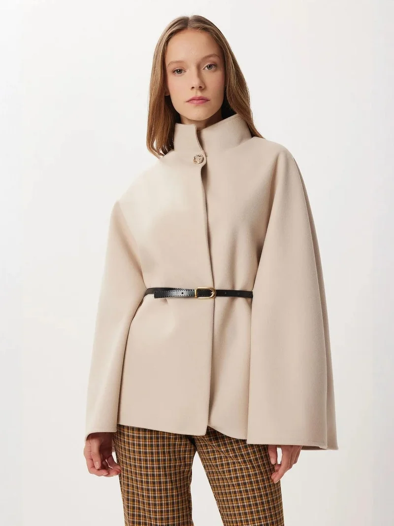 إسطنبول الساحرة ISTANBUL Textured Pancho with Belt