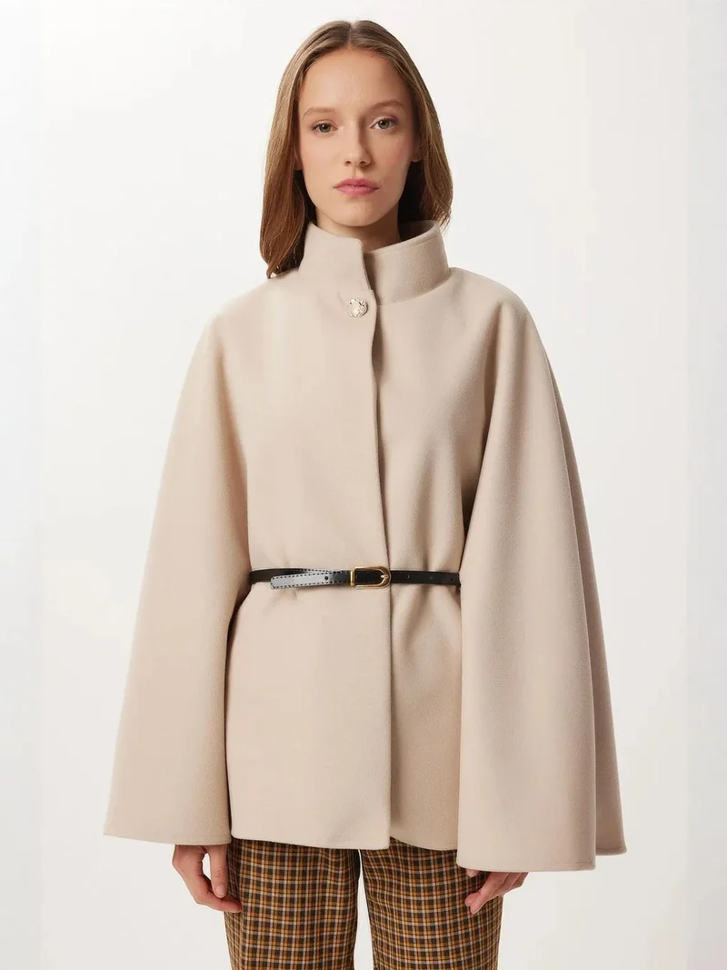 إسطنبول الساحرة ISTANBUL Textured Pancho with Belt