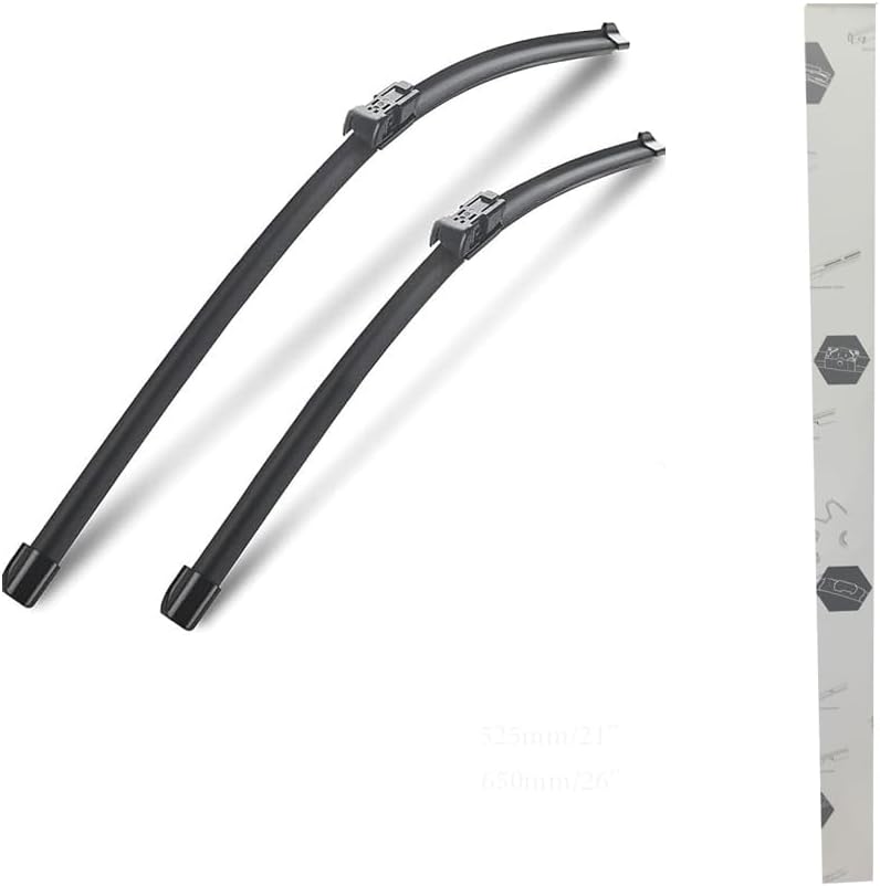 Car Windshield Wiper Set - 650 mm (26 Inch) - 2 Piece - Skoda Kodiaq - Black