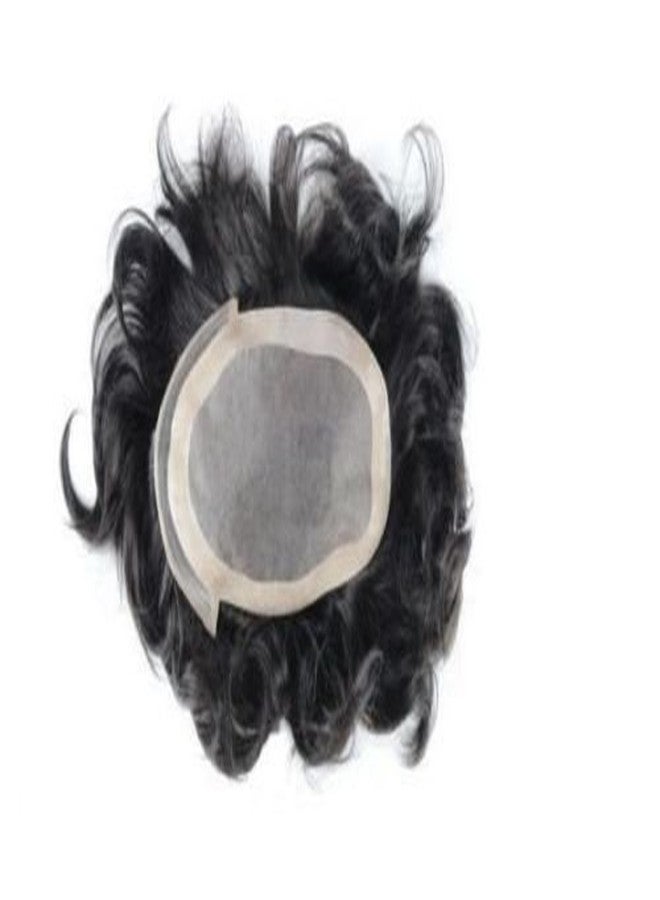 Stylazo Front lace 100% Human Hair Patch/Hair Toupee For Hair Loss Solutions Hair Wig available in Different Sizes And Colors (Free 5 Wig Clips) (10x7, Natural Black) - Image 3