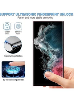 Generic 2 Pack Glass Screen Protector for Samsung Galaxy S24 Ultra [Support Fingerprint Unlock], HD High definition transparent anti-scratch, no bubbles, easy to instal  - Image 4