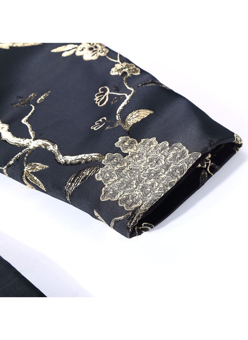 Shougu Pattern Printed Casual Suit Jacket  - Image 4